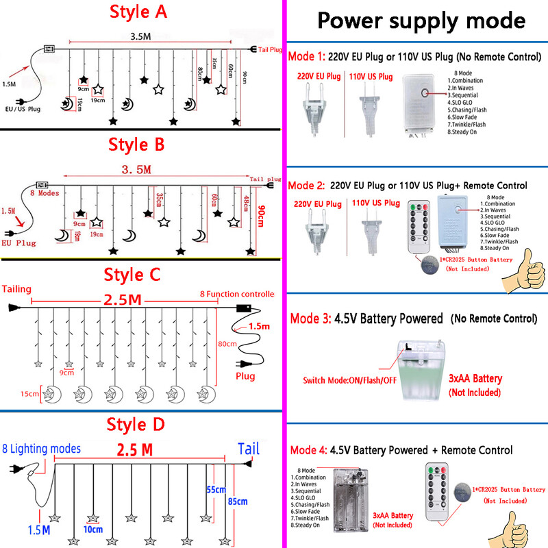 Ramadano puošmena 2024 m. Žvaigždžių mėnulio užuolaidos girliandos šviesos stygos pagalba EID Mubarakas namų arabų islamo musulmonų renginių vakarėliams
