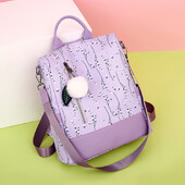 Modni cvjetni ruksak s printom za žene, školska torba velikog kapaciteta, tinejdžerska vodootporna oxford ruksak, putna torba s kuglicom kose