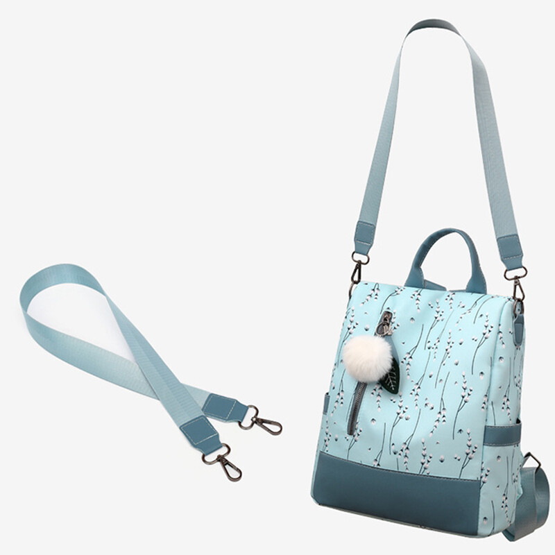 Modni cvjetni ruksak s printom za žene, školska torba velikog kapaciteta, tinejdžerska vodootporna oxford ruksak, putna torba s kuglicom kose