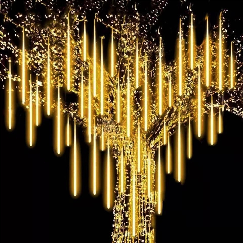 30/50 cm LED meteorų dušas girlianda Kalėdų eglutė Fairy String Lights Lauko Vestuvių Šventės Gatvės dekoro Navidad užuolaidų žibintai
