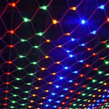 1,5M x1,5M 100leds 8 Λειτουργίες EU 220V/110V Δίχτυ LED String Light Φεστιβάλ Χριστουγεννιάτικη διακόσμηση Πρωτοχρονιά Τελετή γάμου Αδιάβροχο