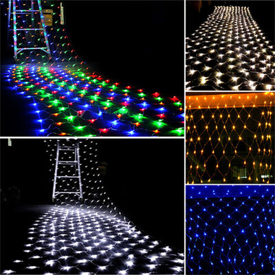 1,5 M x 1,5 M 100 LED 8 režiimi EU 220 V/110 V Net LED String Light Festival jõulukaunistus uusaasta pulmatseremoonia veekindel