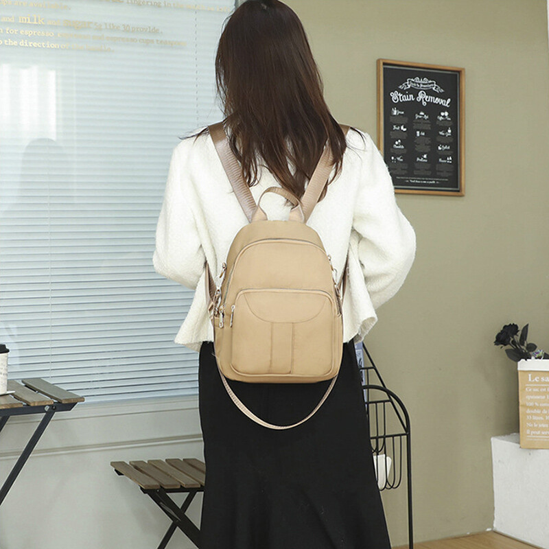 Ženski ruksak za ležerno slobodno vrijeme Jednobojna višenamjenska računalna putna školska torba za tinejdžerice Ženska torba za rame