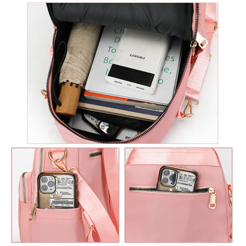 Ženski ruksak za ležerno slobodno vrijeme Jednobojna višenamjenska računalna putna školska torba za tinejdžerice Ženska torba za rame