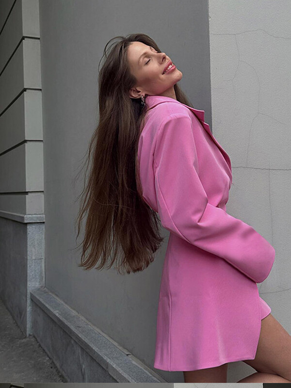 Elegáns szoknya, kétrészes női szett 2024 tavaszi lehajtható galléros hosszú ujjú ingek magas derekú gombos mini szoknyák női öltöny