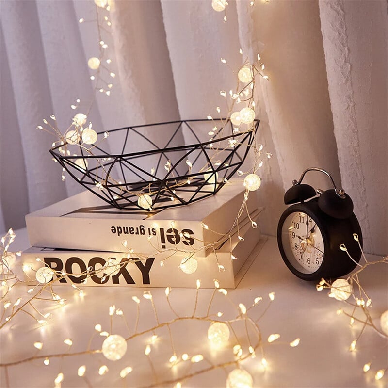 6M 400 LED fejerverkų rinkinys girlianda Fairy Lights lauko krištolinis traškėjimas kamuoliukas kalėdinis styginis kiemo langų dekoravimui