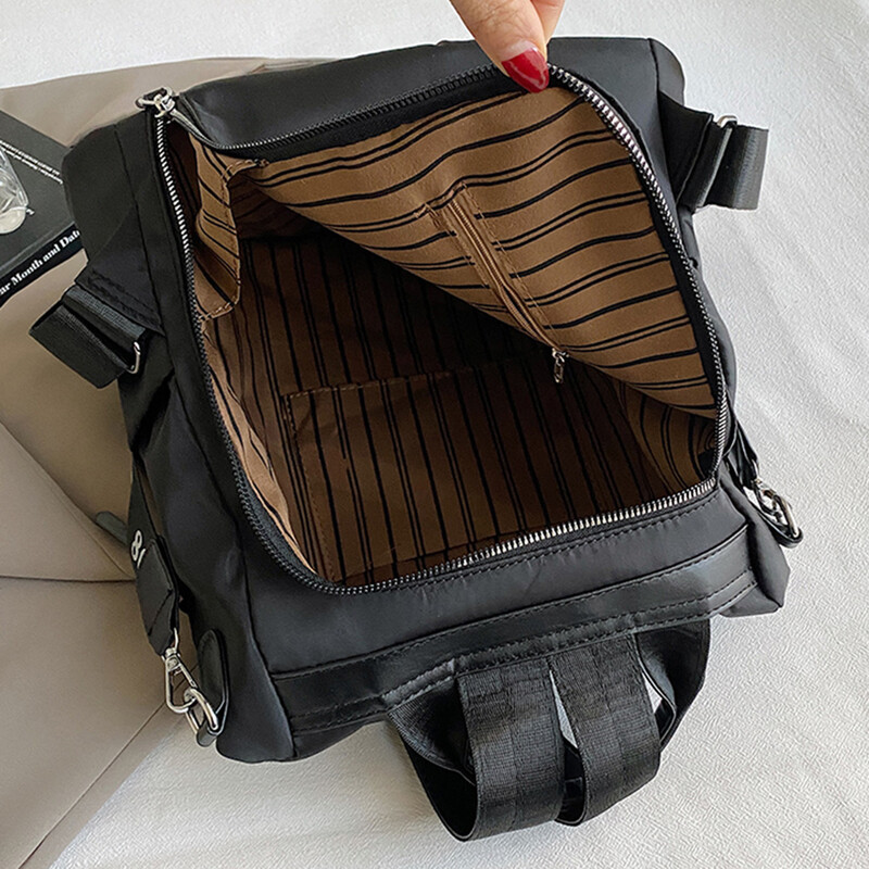 Luksusa vienkrāsu dizaina mugursoma ūdensizturīga biznesa sieviešu mugursoma atpūtai sieviešu plecu soma liela ietilpības mugursoma