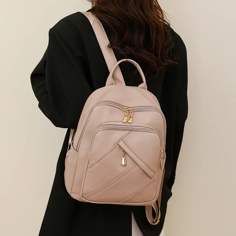 Vieglas luksusa zīmola sieviešu mugursoma 2024. gada augstas kvalitātes ādas mugursomas Ceļojumu modes skolas somas meitenēm Mochila Feminina