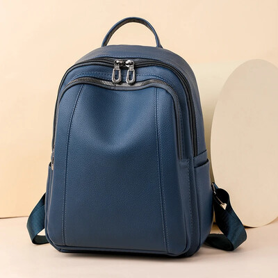 Ruksak za žene Nova torba od meke PU kože Školske torbe velikog kapaciteta Ženske putne torbe na rame Dizajnerska torba za knjige