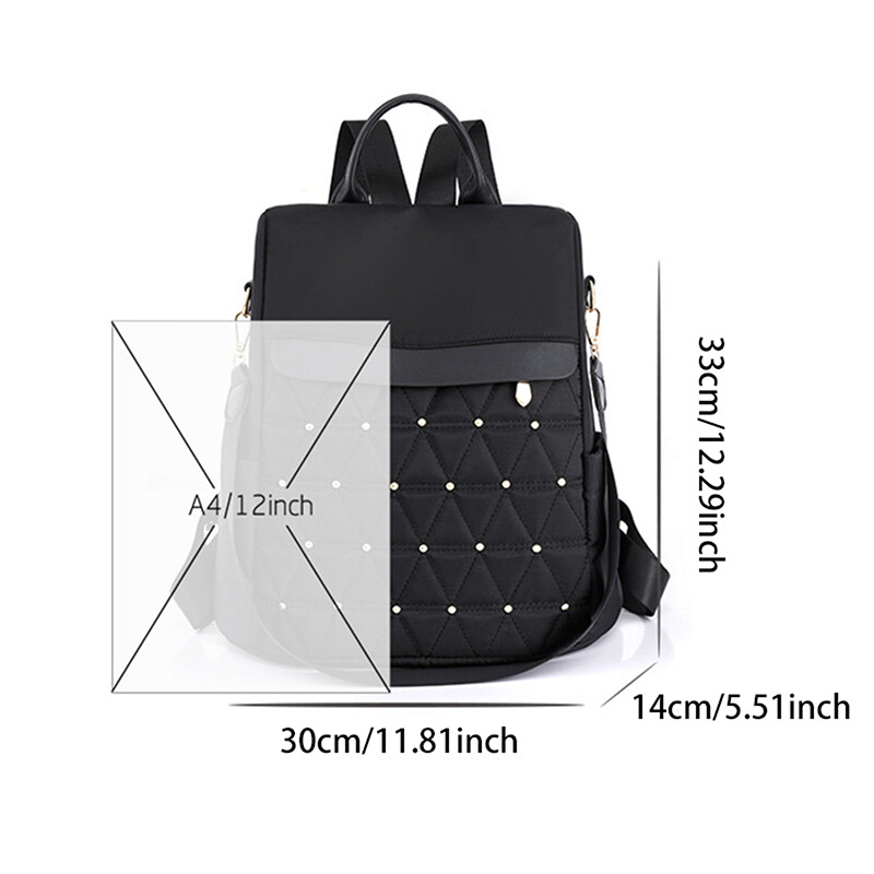 Rucsac de damă de mare capacitate Rucsac de călătorie ocazional Geantă de umăr simplă de culoare solidă Rucsac din pânză de nailon de înaltă calitate Mochilas