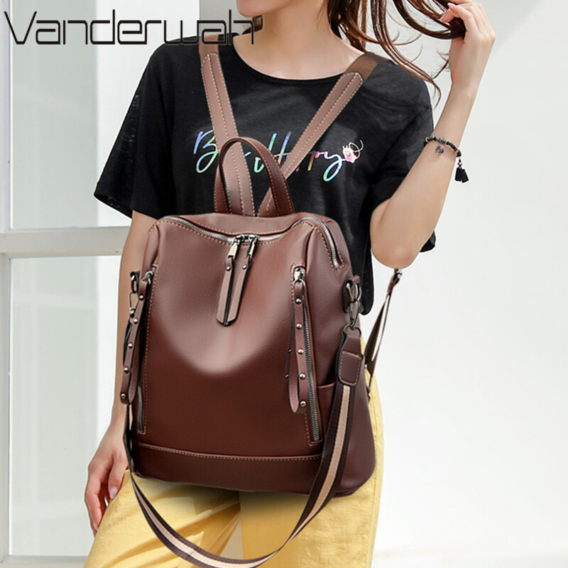 Marka Luksuzni ruksaci Mekana kožna vodootporna torba Preppy Style Young Student Torbe Višenamjenske Mochilas Feminina Sac A Dos