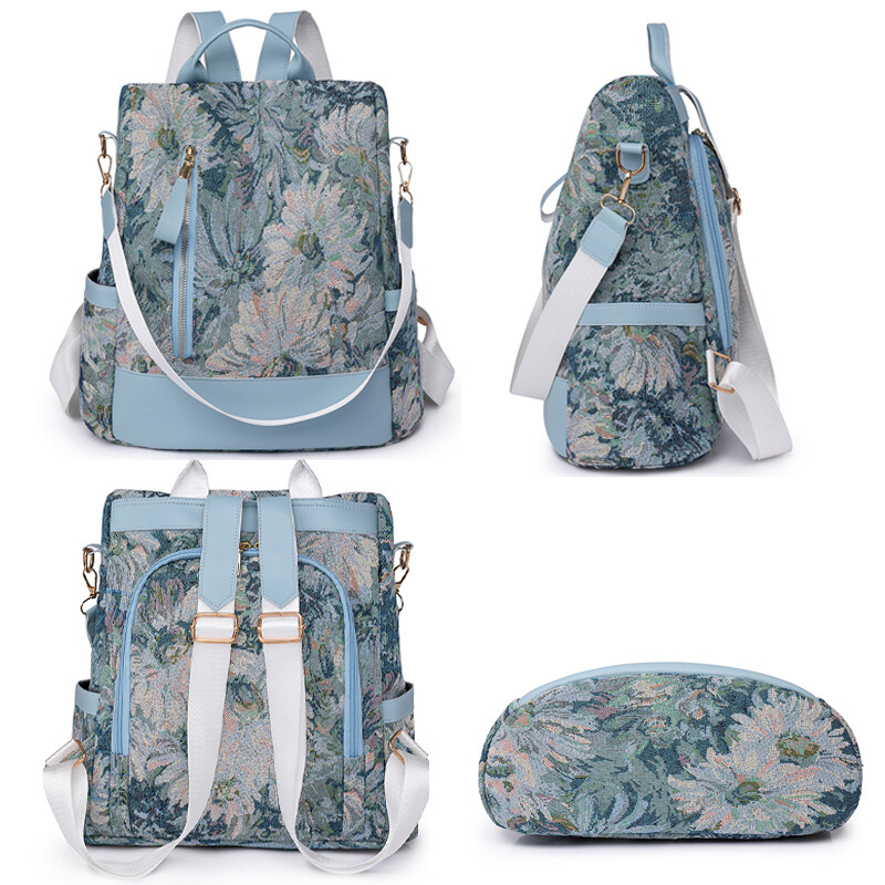 Modni ženski ruksak s cvjetnim printom Prekrasna studentska školska torba velikog kapaciteta Brand Designer Putni ruksak Torbe na rame