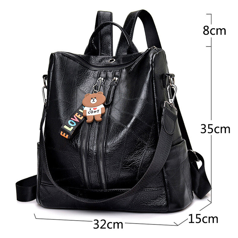 Rucsac vintage din piele moale pentru femei Genți de școală de modă pentru adolescente, fete, rucsac de școală de înaltă calitate, rucsacuri de călătorie pentru femei