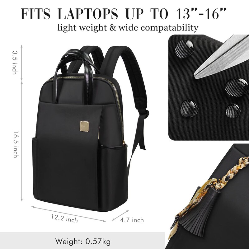 Hátizsák pénztárca nőknek utazás, karcsú, mini kisvállalkozás, munka ingázó főiskola divat fekete notebook számítógép tok laptop táska