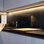 Apšvietimas po spintele virtuvės spintoms lentynoms Belaidžiai USB LED juostiniai šviestuvai 1M 2M 3M šlavimo jutiklis po lova Naktinė šviesa