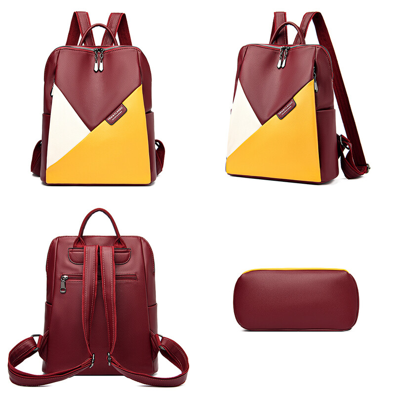 Divat 2022 női hátizsákok bőr hátizsák Női iskolai könyves táska Női válltáska tizenéves lányoknak kültéri utazótáska