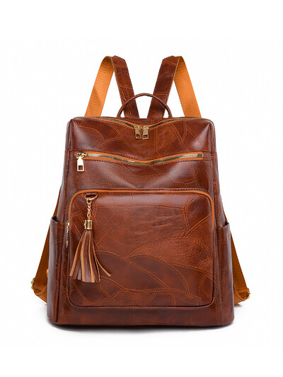 2024. gada augstas kvalitātes biezinātas ādas Močilas ar pušķiem Dizaina mugursomas Luksusa zīmola sieviešu mugursoma Skolas soma Sac A Dos