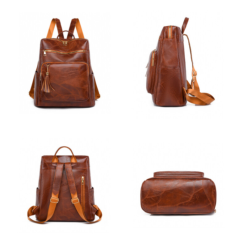 2024. gada augstas kvalitātes biezinātas ādas Močilas ar pušķiem Dizaina mugursomas Luksusa zīmola sieviešu mugursoma Skolas soma Sac A Dos