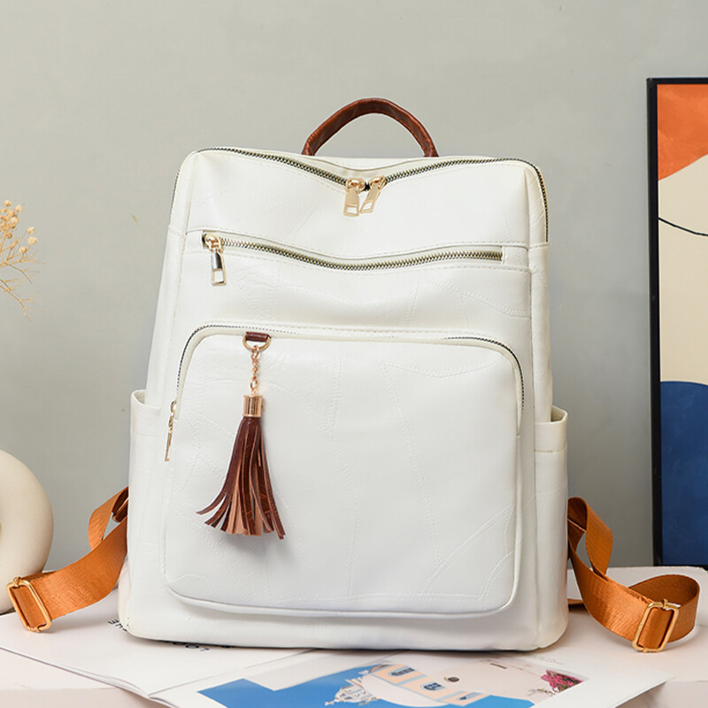 2024. gada augstas kvalitātes biezinātas ādas Močilas ar pušķiem Dizaina mugursomas Luksusa zīmola sieviešu mugursoma Skolas soma Sac A Dos