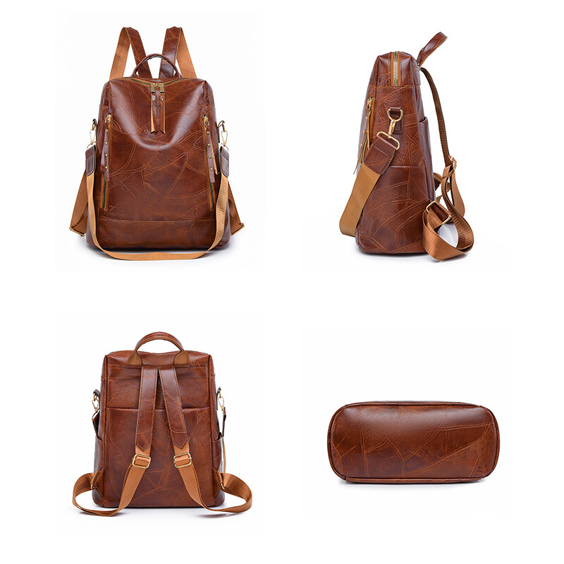 Egyszerű, többfunkciós, nagy kapacitású hátizsákok kiváló minőségű bőr Mochilas luxus dizájner márkájú női hátizsák Sac A Dos