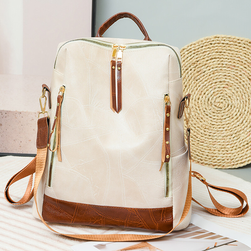 Egyszerű, többfunkciós, nagy kapacitású hátizsákok kiváló minőségű bőr Mochilas luxus dizájner márkájú női hátizsák Sac A Dos