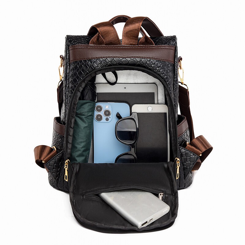 Rucsac cu design țesut la modă Rucsacuri pentru femei de marcă de lux Rucsacuri din piele de înaltă calitate Rucsac de mare capacitate Mochile de călătorie pentru fete