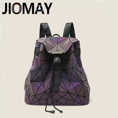 JIOMAY Personality divatos hátizsák tervező luxustáska, nagy kapacitású, geometrikus női hátizsák, csúcsminőségű textúrájú utazási hátizsák