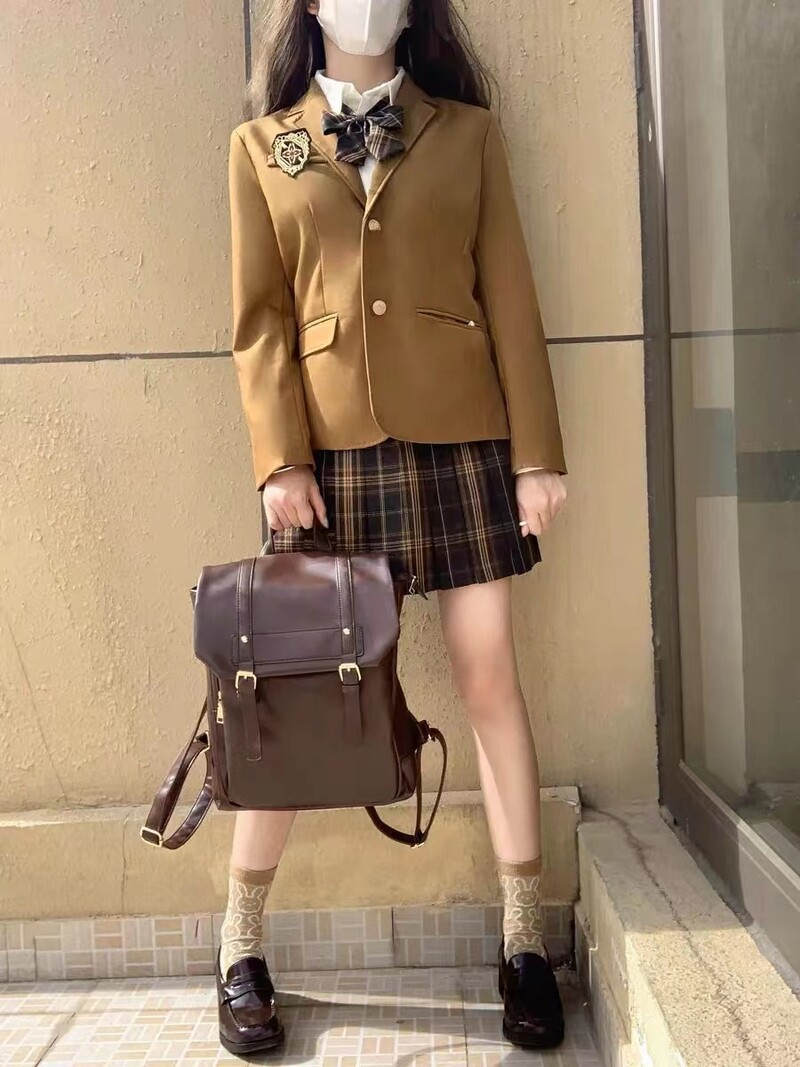 JIAERDI Vintage Brown Jk kuprinės Moteriškos High Street Preppy Style Pu Odinė Mini kuprinė Moteriška Harajuku Kasdienis mokyklinis krepšys Naujas