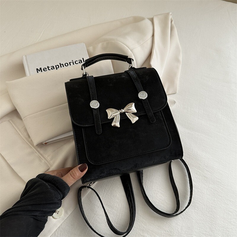 Női aranyos kis hátizsák hátizsák állítható pántos cipzárral alkalmi váll fekete mobiltáska válltáska, négyzet alakú táska