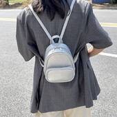 Y2K sudraba mugursomas Vintage Packbag Mazas PU ādas somas sievietēm plecu soma Mugursoma kvalitātes mugursoma Mochila skolas soma