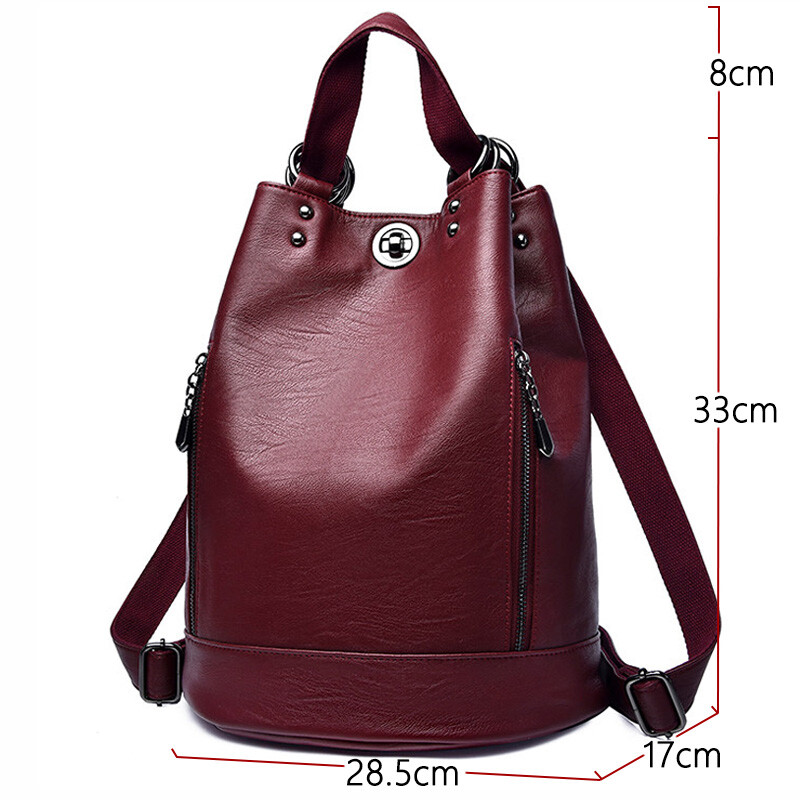 3 U 1 Ženski ruksak Visokokvalitetni kožni ruksaci Školske torbe za tinejdžerice Marka Luksuzna torba na rame Ruksak Mochila Sac