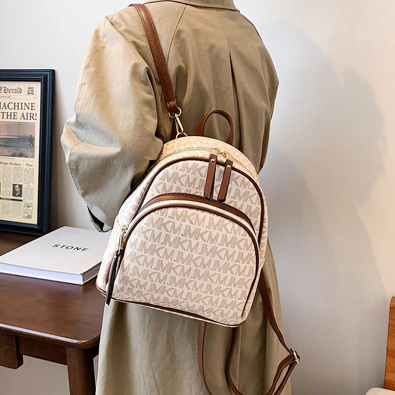 2024 m. Nauja aukštos kokybės PU odinė kuprinė moterims, prabangus dizainas, kuprinė moterims, didelės talpos kuprinė, moteriška Sh