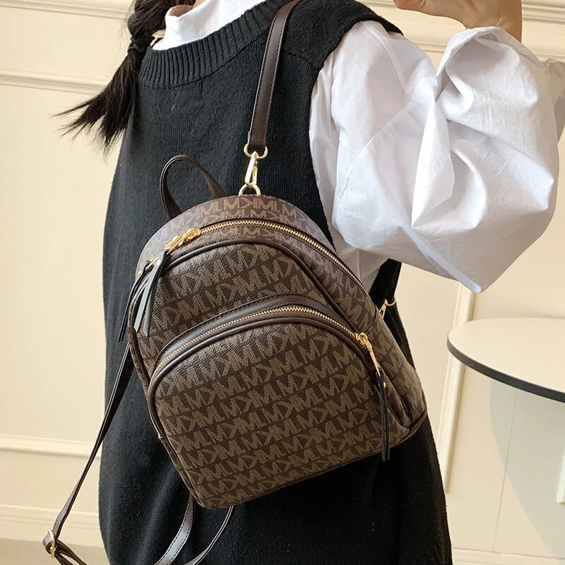 2024 m. Nauja aukštos kokybės PU odinė kuprinė moterims, prabangus dizainas, kuprinė moterims, didelės talpos kuprinė, moteriška Sh