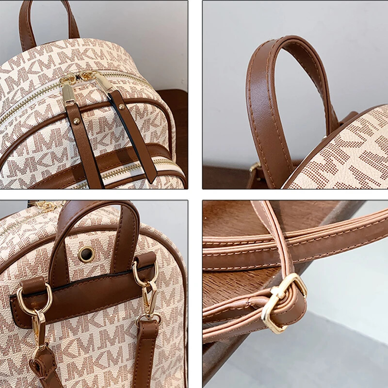 2024 m. Nauja aukštos kokybės PU odinė kuprinė moterims, prabangus dizainas, kuprinė moterims, didelės talpos kuprinė, moteriška Sh