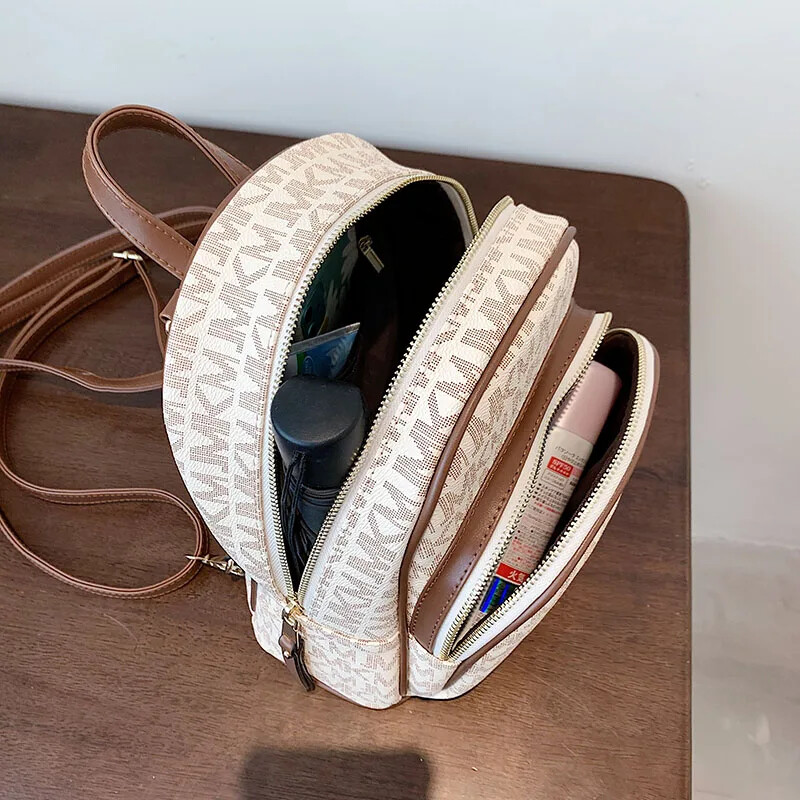 2024 m. Nauja aukštos kokybės PU odinė kuprinė moterims, prabangus dizainas, kuprinė moterims, didelės talpos kuprinė, moteriška Sh