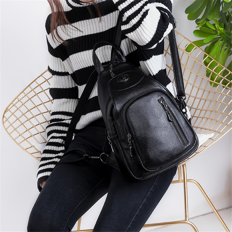 Híres márka női bőr hátizsák Luxus tervező női válltáska Kiváló minőségű egyszerű utazótáska Női divatos melltáskák