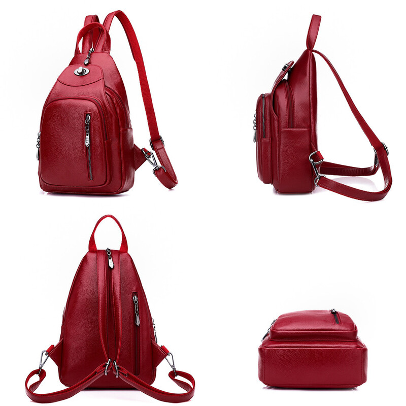 Híres márka női bőr hátizsák Luxus tervező női válltáska Kiváló minőségű egyszerű utazótáska Női divatos melltáskák