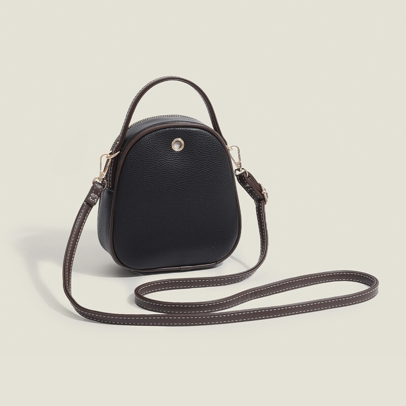 Mini jednobojna torba preko ramena Slatka jednostavna ležerna ručna torbica od PU kože Ženska modna svestrana dnevna torba na rame i torbica