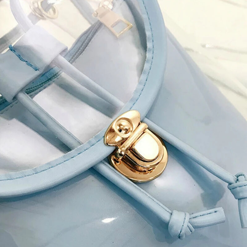 Novi mini modni ženski ruksak za 2023., PVC dizajnerski ruksak za djevojke, prozirna prozirna torba Želeasti putni ruksak za dame, ženske torbe na rame