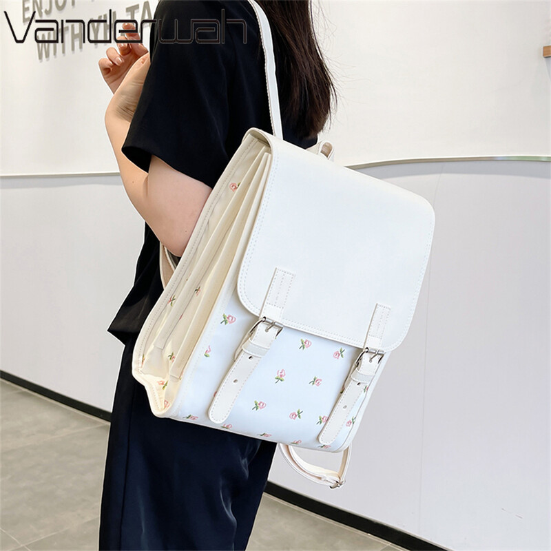 Γυναικεία χαριτωμένα λουλούδια σακίδιο πλάτης 2024 για κορίτσια Σακίδιο πλάτης πολυτελείας κορεατικού στυλ Τσάντες καλοκαιρινού στυλ Mochilas Kawaii