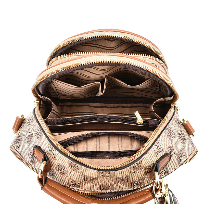 2024, la modă, carouri, piele PU, rucsac de femeie, de designer de marcă de lux, geantă de umeri pentru femei, mini rucsacuri mici, mai multe buzunare