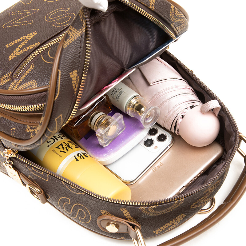 Ženske protuprovalne naprtnjače Ženska uslužna torba na rame Elegantna putna torba 2024. Luksuzna ruksak od meke PU kože s tiskanim slovima