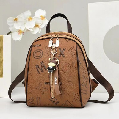 Női hátizsák Divat Lopásgátló iskolatáska tervezői nyomat bőr női nagy kapacitású utazó váll kézitáska női táskák