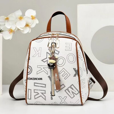 Női hátizsák Divat Lopásgátló iskolatáska tervezői nyomat bőr női nagy kapacitású utazó váll kézitáska női táskák