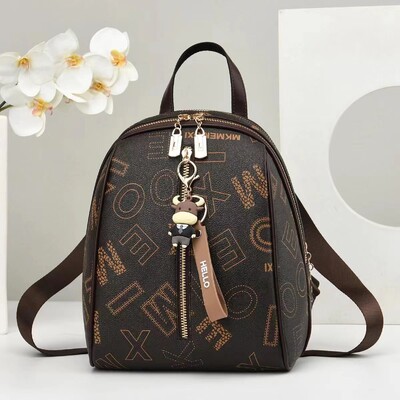 Női hátizsák Divat Lopásgátló iskolatáska tervezői nyomat bőr női nagy kapacitású utazó váll kézitáska női táskák