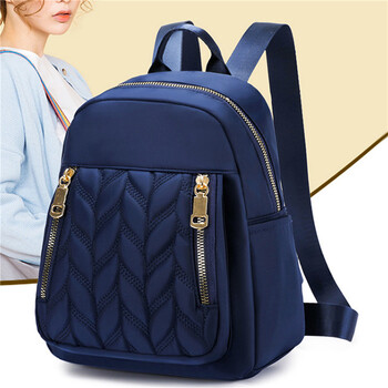 Νέα μόδα γυναικεία τσάντα πλάτης Urban Simple Casual Backpack Trend Travel Μονόχρωμη Nylon Τσάντα Αδιάβροχες ελαφριές γυναικείες τσάντες