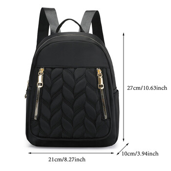 Νέα μόδα γυναικεία τσάντα πλάτης Urban Simple Casual Backpack Trend Travel Μονόχρωμη Nylon Τσάντα Αδιάβροχες ελαφριές γυναικείες τσάντες