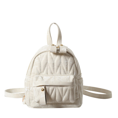 Modni PU dijamantni rešetkasti ruksak sa patentnim zatvaračem, čvrsti veliki kapacitet, jednostavan, visokokvalitetan ruksak za žene 2024., ležeran, svestran