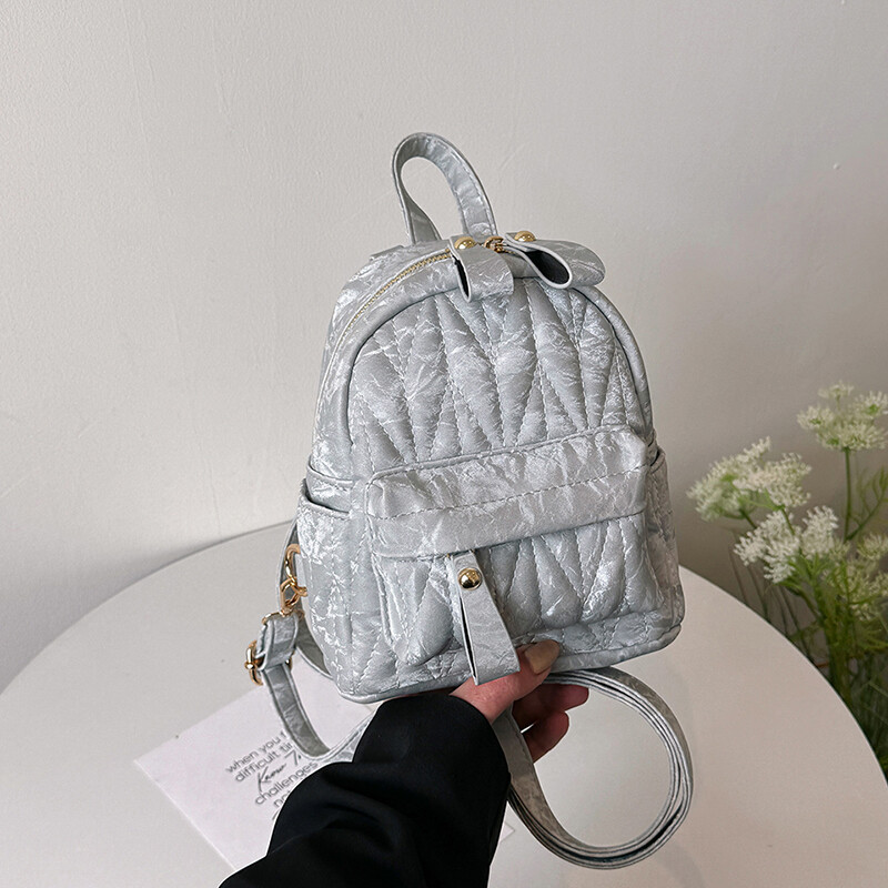 Modni PU dijamantni rešetkasti ruksak sa patentnim zatvaračem, čvrsti veliki kapacitet, jednostavan, visokokvalitetan ruksak za žene 2024., ležeran, svestran