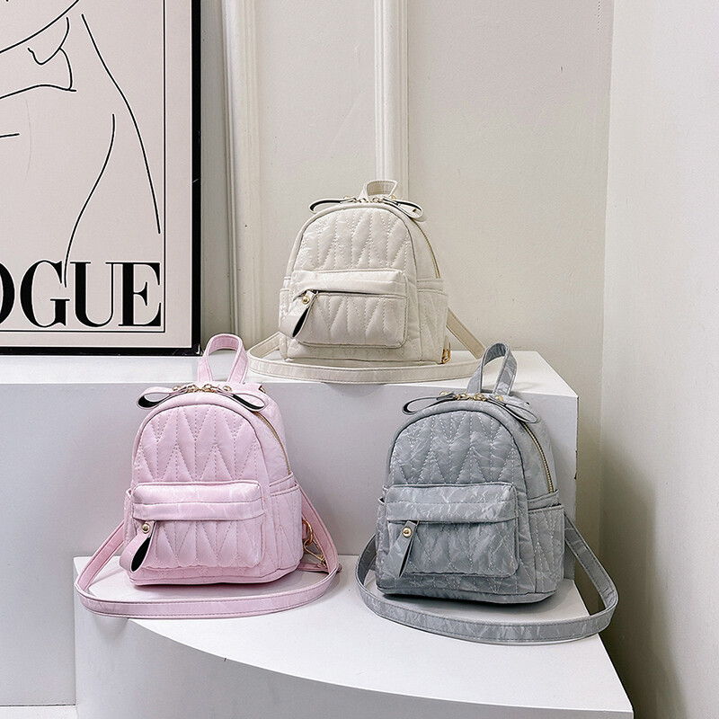 Modni PU dijamantni rešetkasti ruksak sa patentnim zatvaračem, čvrsti veliki kapacitet, jednostavan, visokokvalitetan ruksak za žene 2024., ležeran, svestran